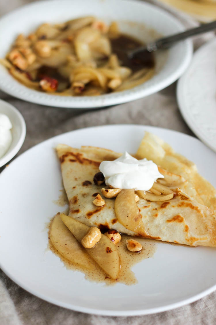 Carmelized Pear and Hazelnut Crepe-3